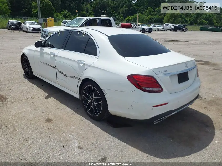 2017 Mercedes-Benz E 300 VIN: WDDZF4JB6HA095415 Lot: 45655228