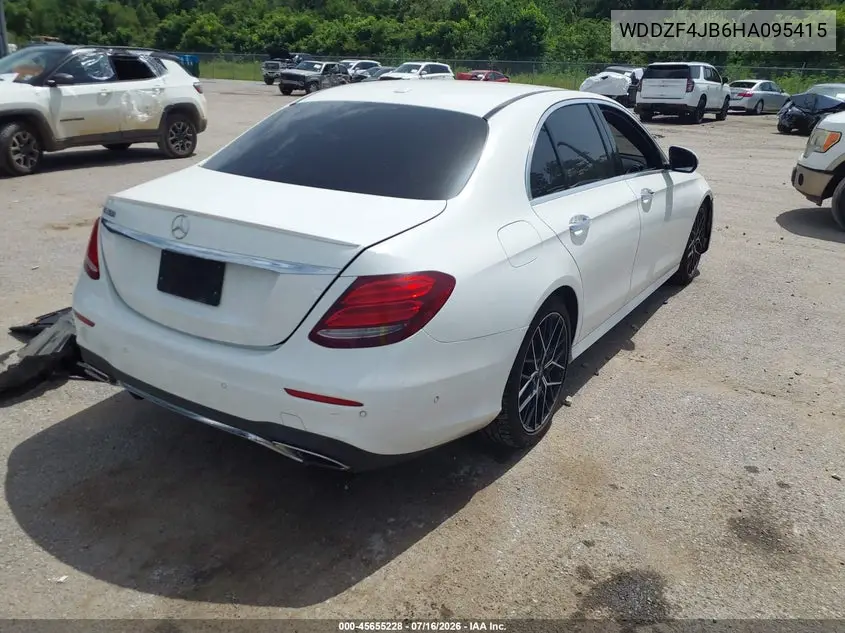 2017 Mercedes-Benz E 300 VIN: WDDZF4JB6HA095415 Lot: 45655228