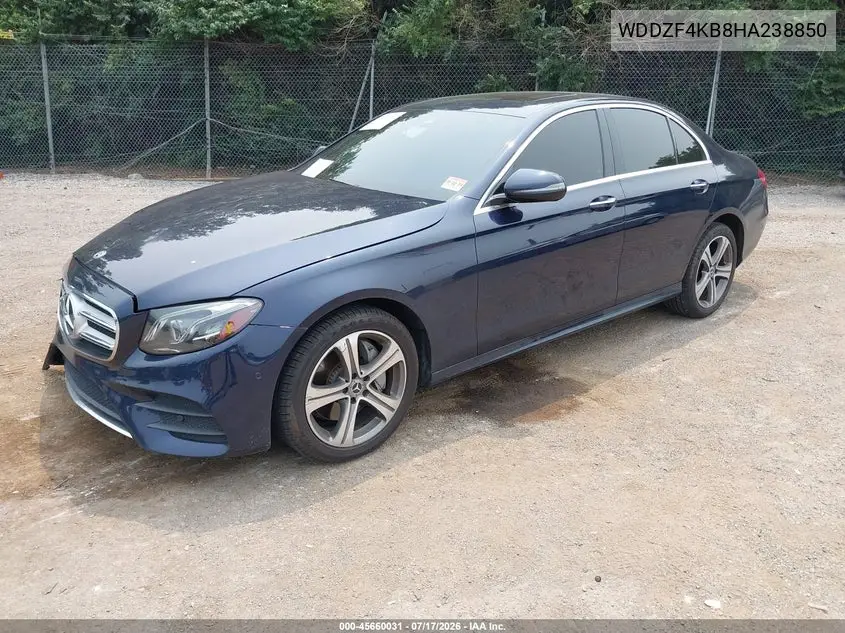 2017 Mercedes-Benz E 300 4Matic VIN: WDDZF4KB8HA238850 Lot: 45660031