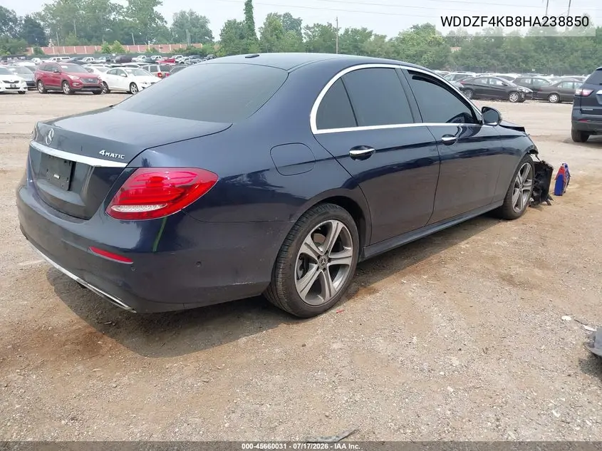 2017 Mercedes-Benz E 300 4Matic VIN: WDDZF4KB8HA238850 Lot: 45660031