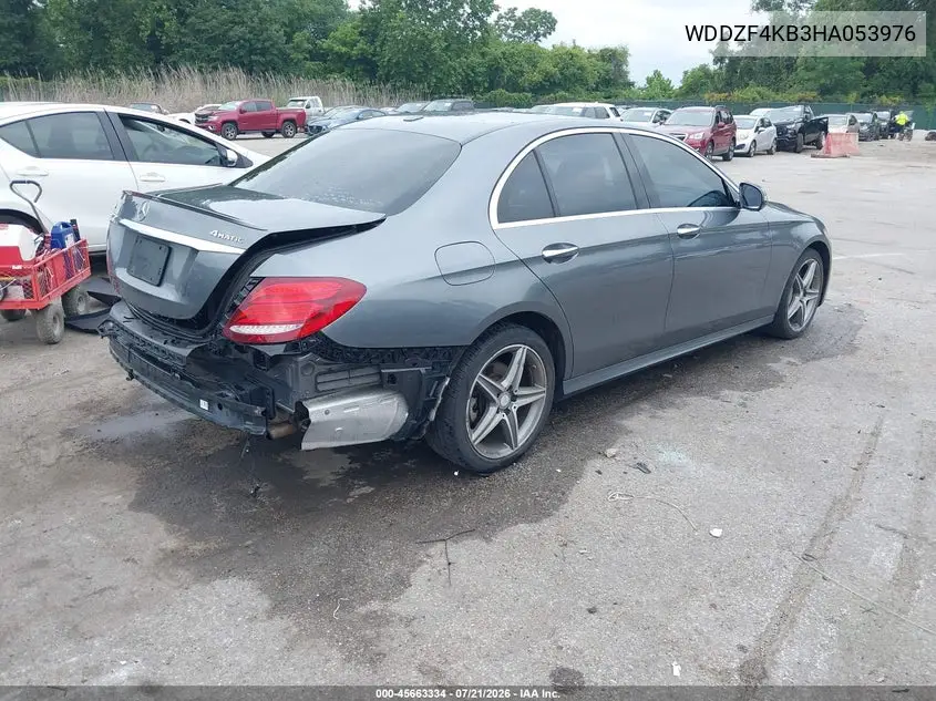 2017 Mercedes-Benz E 300 4Matic VIN: WDDZF4KB3HA053976 Lot: 45663334