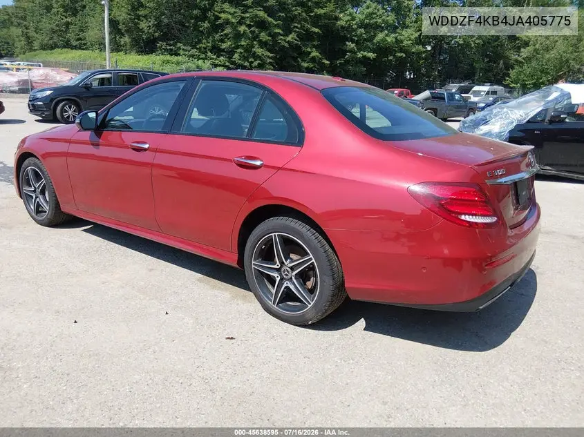 2018 Mercedes-Benz E 300 4Matic VIN: WDDZF4KB4JA405775 Lot: 45638595