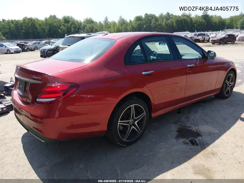 2018 Mercedes-Benz E 300 4Matic VIN: WDDZF4KB4JA405775 Lot: 45638595