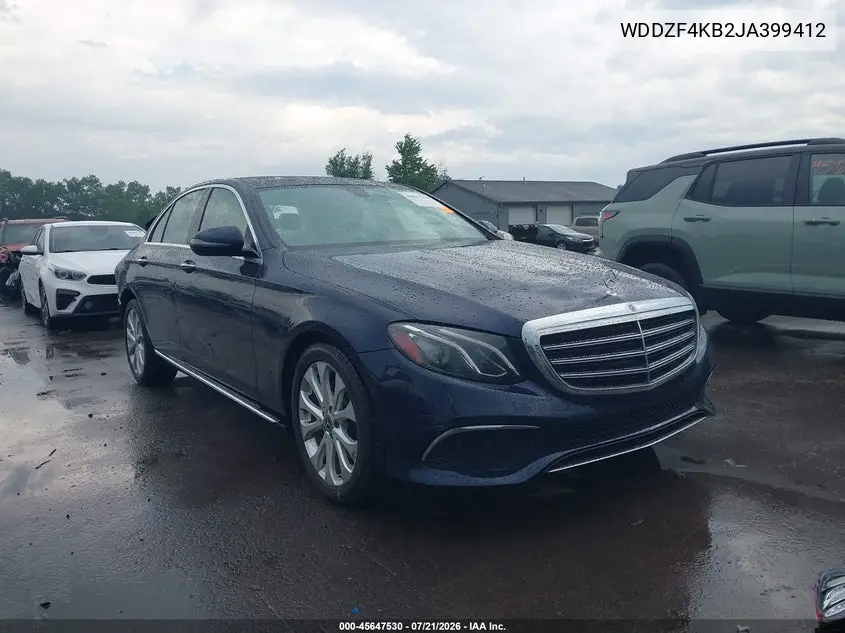 2018 Mercedes-Benz E 300 4Matic VIN: WDDZF4KB2JA399412 Lot: 45647530