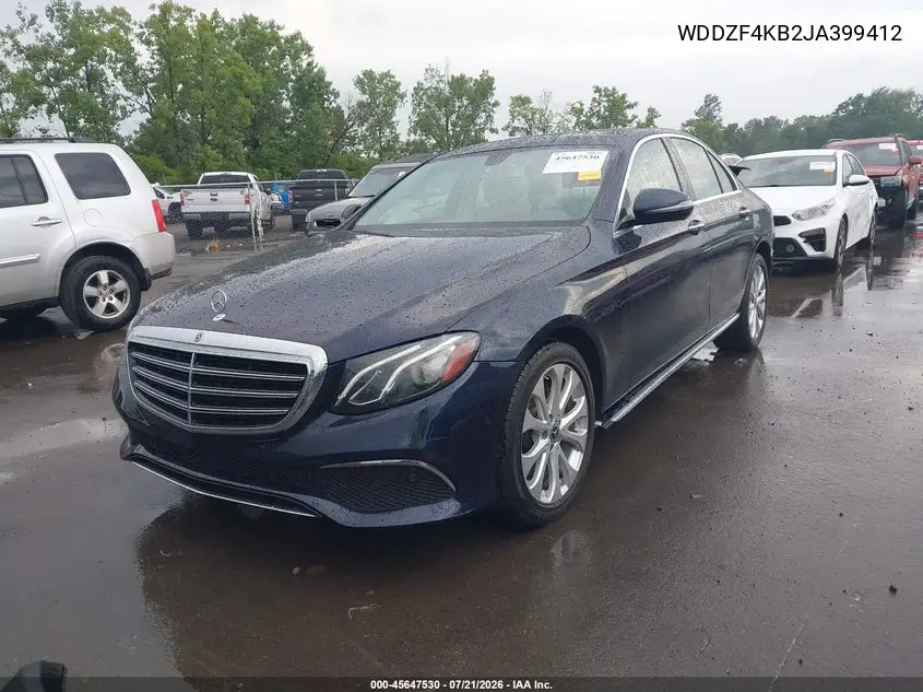 2018 Mercedes-Benz E 300 4Matic VIN: WDDZF4KB2JA399412 Lot: 45647530
