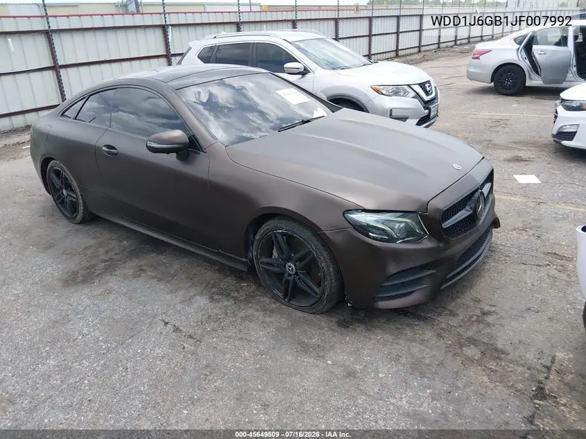 2018 Mercedes-Benz E 400 4Matic VIN: WDD1J6GB1JF007992 Lot: 45649509
