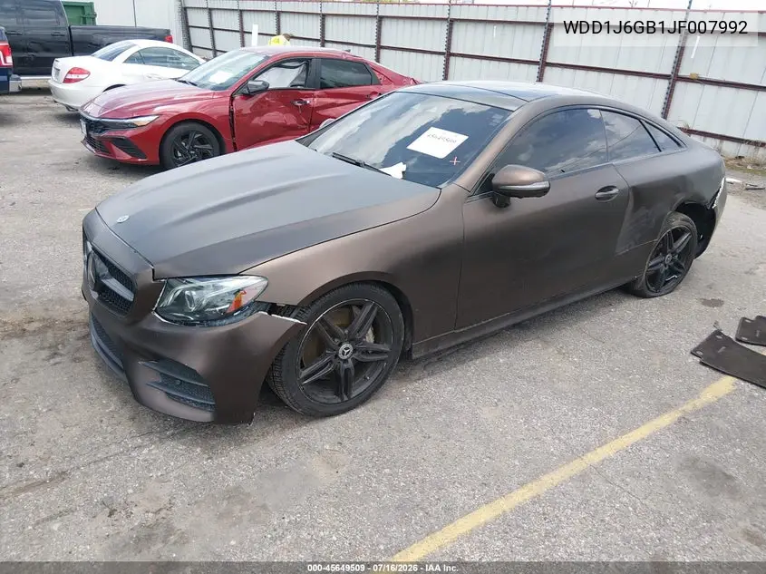 2018 Mercedes-Benz E 400 4Matic VIN: WDD1J6GB1JF007992 Lot: 45649509