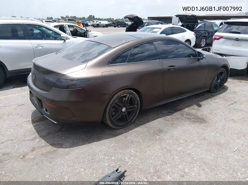 2018 Mercedes-Benz E 400 4Matic VIN: WDD1J6GB1JF007992 Lot: 45649509