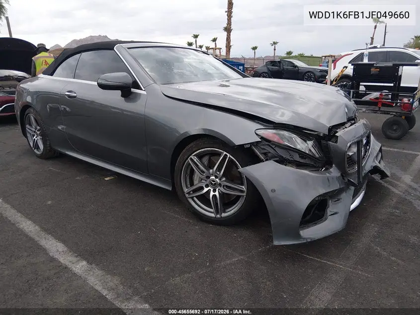 2018 Mercedes-Benz E 400 VIN: WDD1K6FB1JF049660 Lot: 45655692