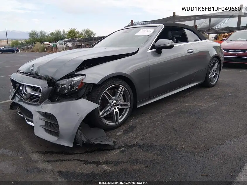2018 Mercedes-Benz E 400 VIN: WDD1K6FB1JF049660 Lot: 45655692