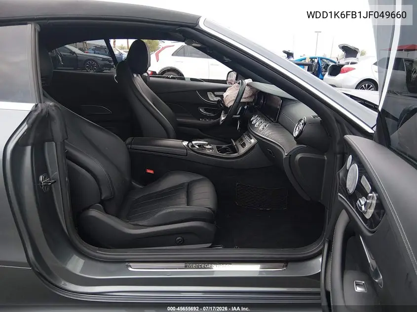 2018 Mercedes-Benz E 400 VIN: WDD1K6FB1JF049660 Lot: 45655692