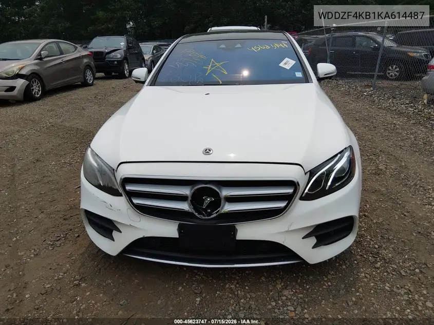 2019 Mercedes-Benz E 300 4Matic VIN: WDDZF4KB1KA614487 Lot: 45623747