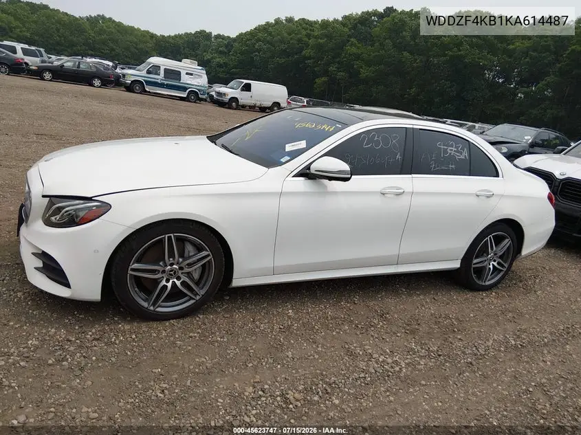 2019 Mercedes-Benz E 300 4Matic VIN: WDDZF4KB1KA614487 Lot: 45623747