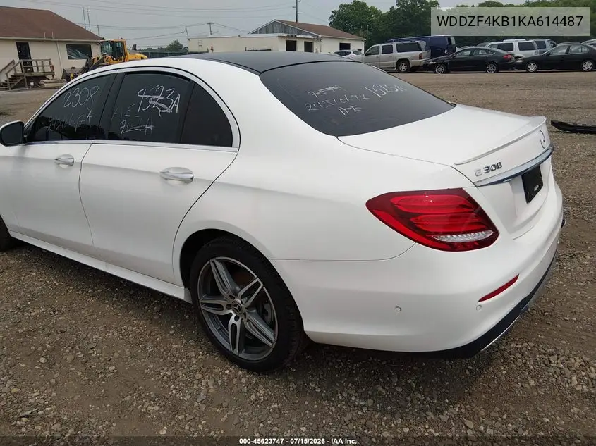 2019 Mercedes-Benz E 300 4Matic VIN: WDDZF4KB1KA614487 Lot: 45623747