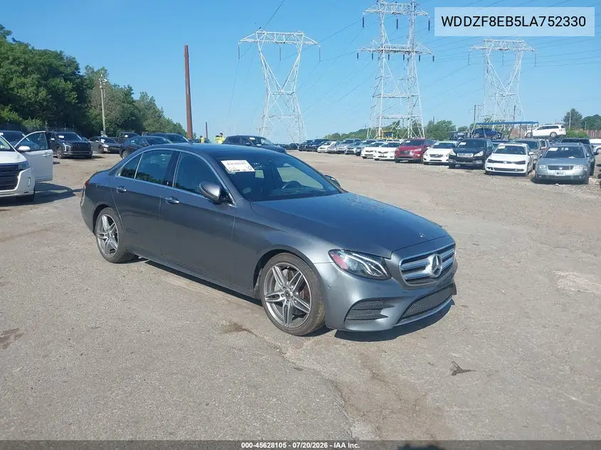 2020 Mercedes-Benz E 350 4Matic VIN: WDDZF8EB5LA752330 Lot: 45628105