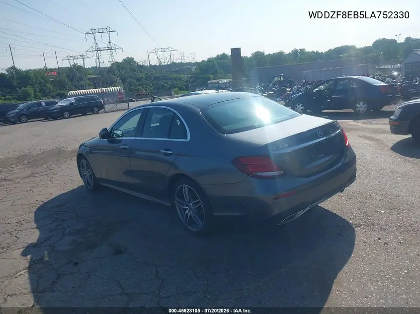 2020 Mercedes-Benz E 350 4Matic VIN: WDDZF8EB5LA752330 Lot: 45628105