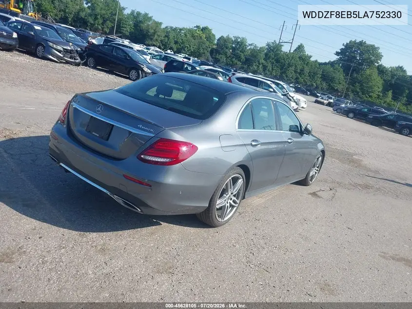 2020 Mercedes-Benz E 350 4Matic VIN: WDDZF8EB5LA752330 Lot: 45628105