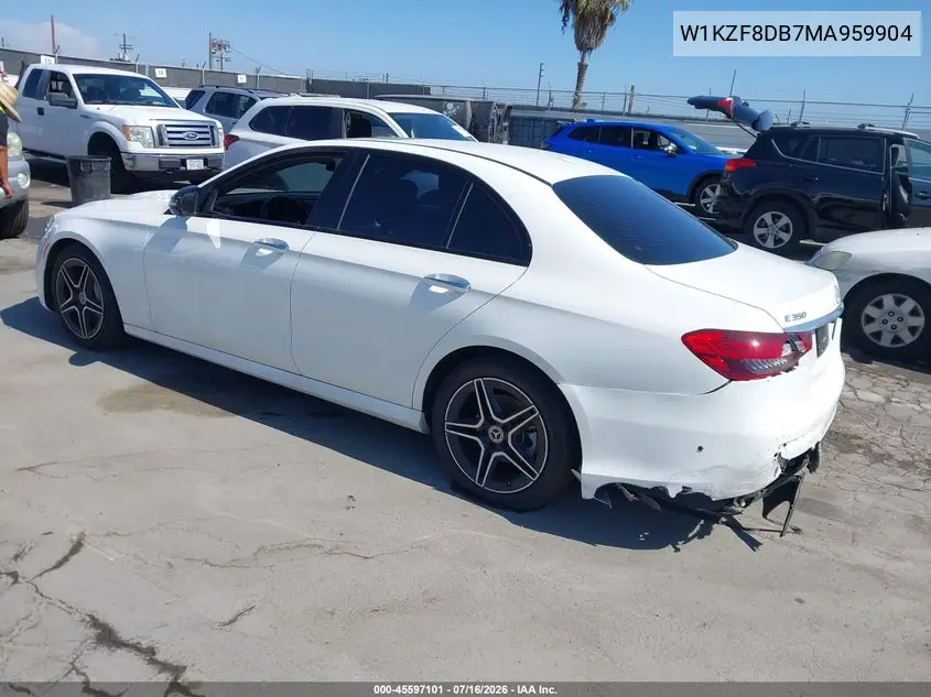 2021 Mercedes-Benz E 350 VIN: W1KZF8DB7MA959904 Lot: 45597101