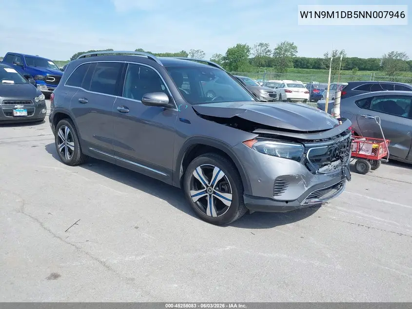 2022 Mercedes-Benz Eqb 350 Suv 4Matic VIN: W1N9M1DB5NN007946 Lot: 45258083