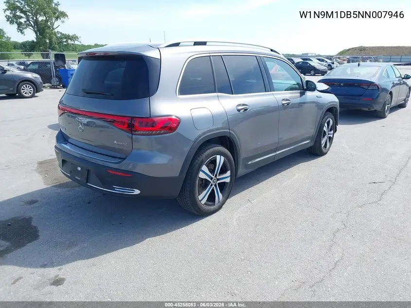 2022 Mercedes-Benz Eqb 350 Suv 4Matic VIN: W1N9M1DB5NN007946 Lot: 45258083