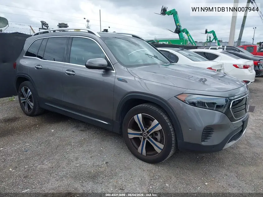 2022 Mercedes-Benz Eqb 350 Suv 4Matic VIN: W1N9M1DB1NN007944 Lot: 45313696