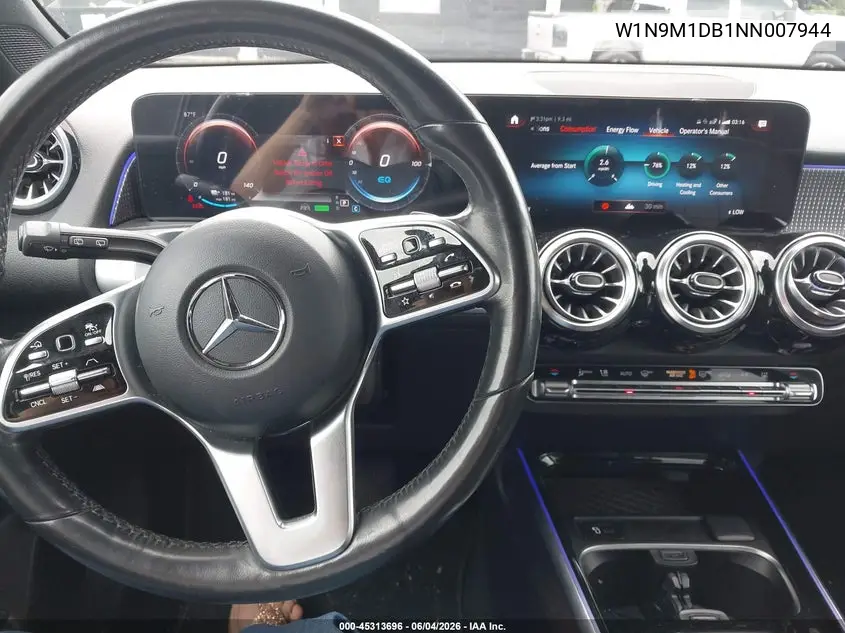 2022 Mercedes-Benz Eqb 350 Suv 4Matic VIN: W1N9M1DB1NN007944 Lot: 45313696