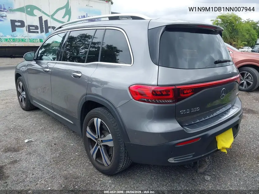 2022 Mercedes-Benz Eqb 350 Suv 4Matic VIN: W1N9M1DB1NN007944 Lot: 45313696