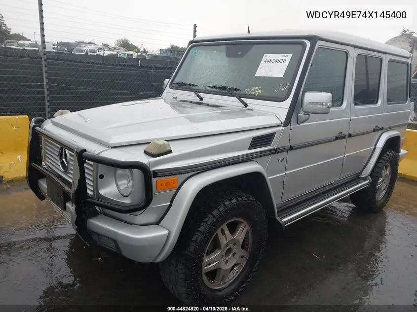 2004 Mercedes-Benz G 500 4Matic VIN: WDCYR49E74X145400 Lot: 44824820