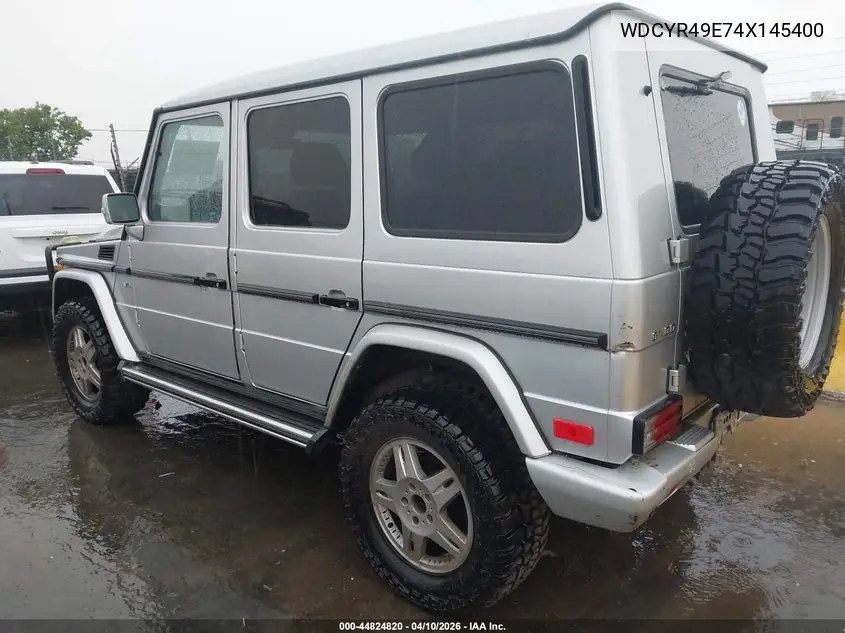 2004 Mercedes-Benz G 500 4Matic VIN: WDCYR49E74X145400 Lot: 44824820