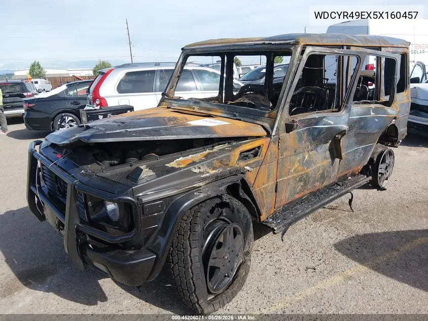 2005 Mercedes-Benz G 500 4Matic/Grand Edition 4Matic VIN: WDCYR49EX5X160457 Lot: 45206071