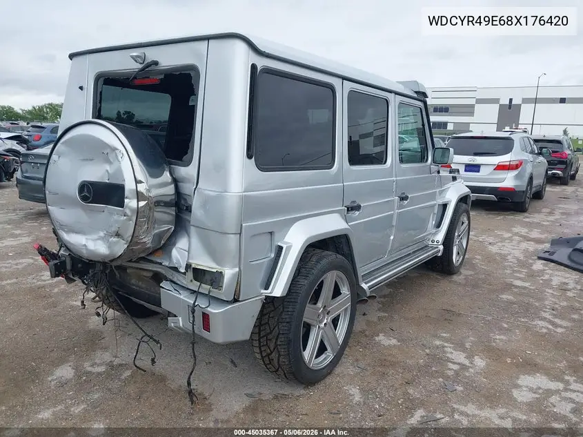 2008 Mercedes-Benz G 500 4Matic VIN: WDCYR49E68X176420 Lot: 45035367