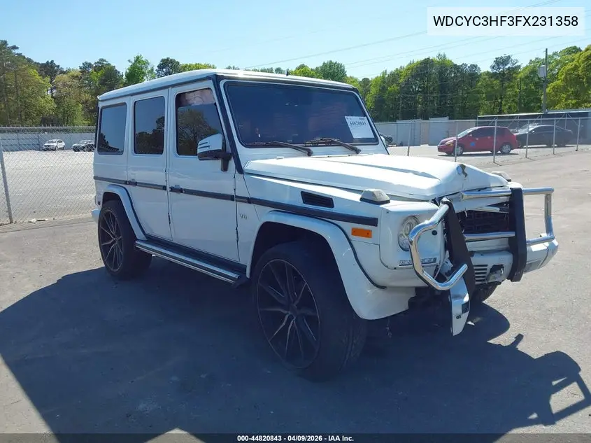 2015 Mercedes-Benz G 550 4Matic VIN: WDCYC3HF3FX231358 Lot: 44820843