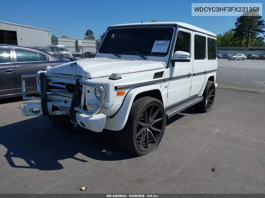 2015 Mercedes-Benz G 550 4Matic VIN: WDCYC3HF3FX231358 Lot: 44820843