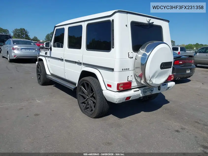 2015 Mercedes-Benz G 550 4Matic VIN: WDCYC3HF3FX231358 Lot: 44820843