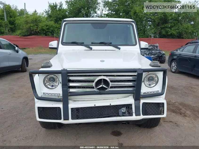 2017 Mercedes-Benz G 550 4Matic VIN: WDCYC3KF6HX281165 Lot: 45324491