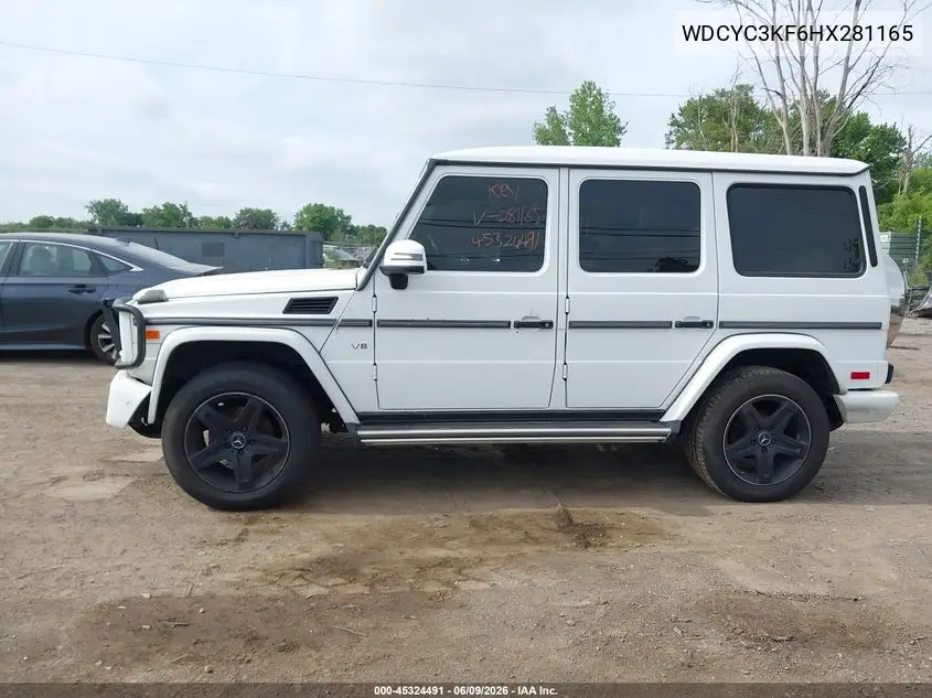 2017 Mercedes-Benz G 550 4Matic VIN: WDCYC3KF6HX281165 Lot: 45324491