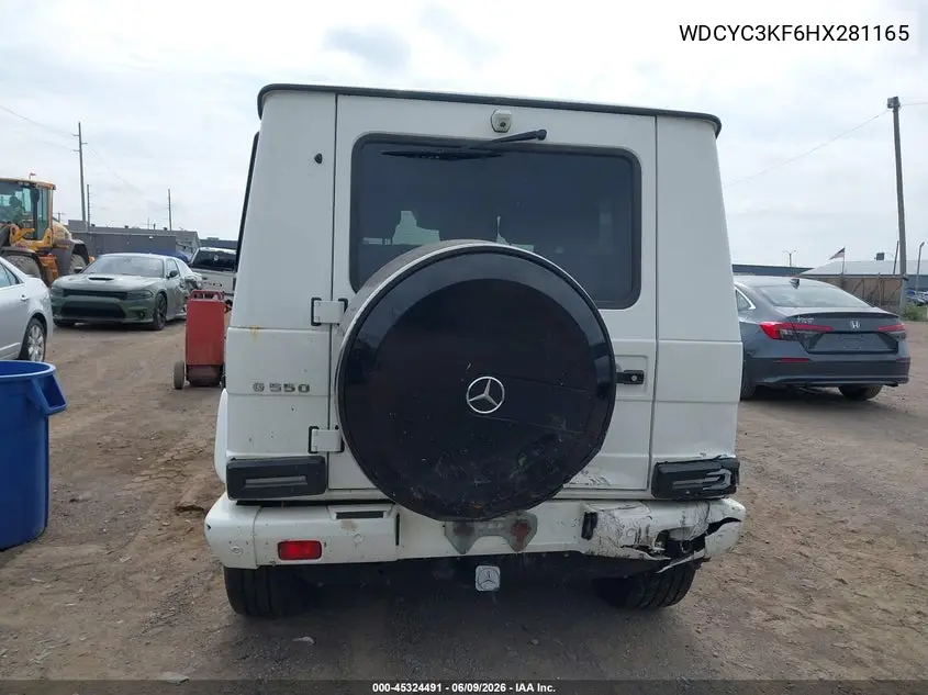 2017 Mercedes-Benz G 550 4Matic VIN: WDCYC3KF6HX281165 Lot: 45324491