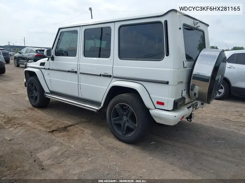 2017 Mercedes-Benz G 550 4Matic VIN: WDCYC3KF6HX281165 Lot: 45324491