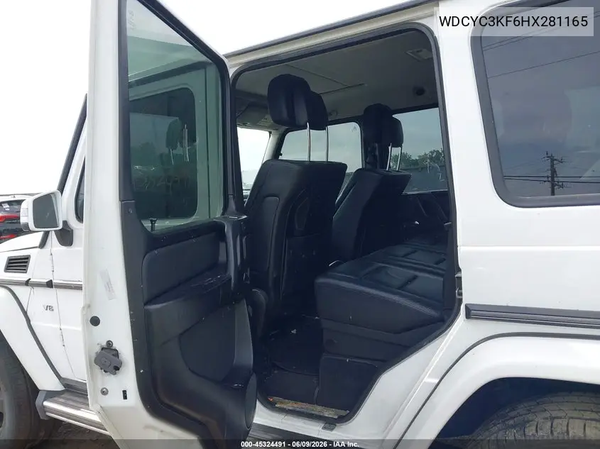 2017 Mercedes-Benz G 550 4Matic VIN: WDCYC3KF6HX281165 Lot: 45324491
