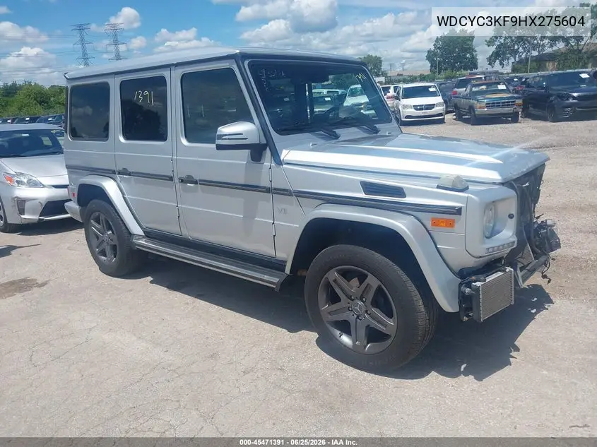 2017 Mercedes-Benz G 550 4Matic VIN: WDCYC3KF9HX275604 Lot: 45471391