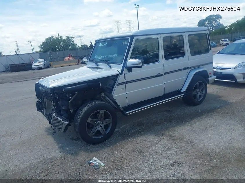 2017 Mercedes-Benz G 550 4Matic VIN: WDCYC3KF9HX275604 Lot: 45471391