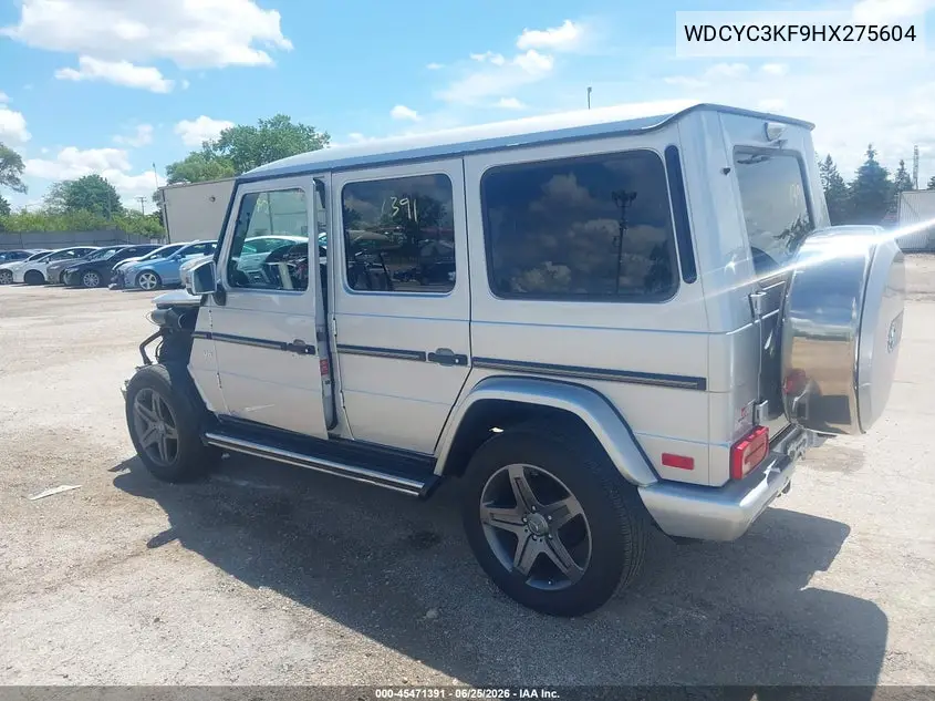 2017 Mercedes-Benz G 550 4Matic VIN: WDCYC3KF9HX275604 Lot: 45471391