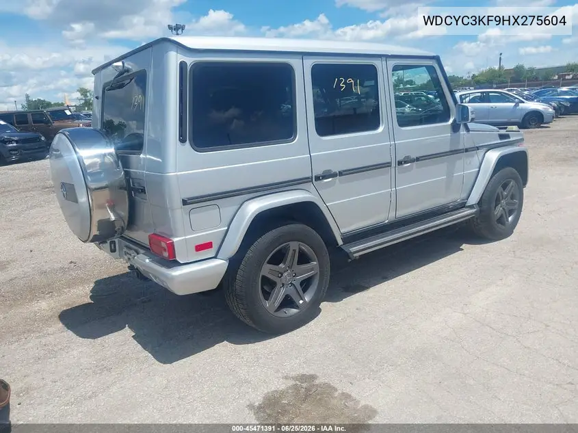 2017 Mercedes-Benz G 550 4Matic VIN: WDCYC3KF9HX275604 Lot: 45471391