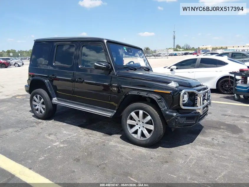 2024 Mercedes-Benz G 550 4Matic VIN: W1NYC6BJ0RX517394 Lot: 45016747