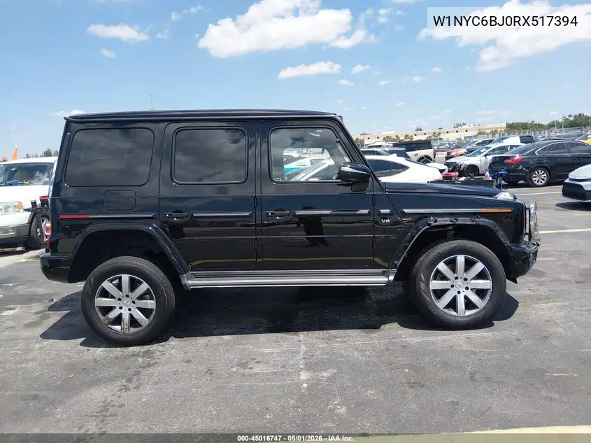 2024 Mercedes-Benz G 550 4Matic VIN: W1NYC6BJ0RX517394 Lot: 45016747