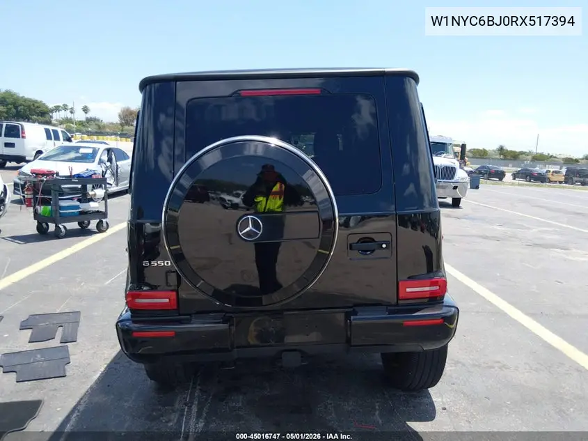 2024 Mercedes-Benz G 550 4Matic VIN: W1NYC6BJ0RX517394 Lot: 45016747