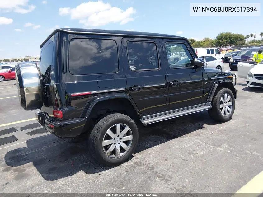 2024 Mercedes-Benz G 550 4Matic VIN: W1NYC6BJ0RX517394 Lot: 45016747