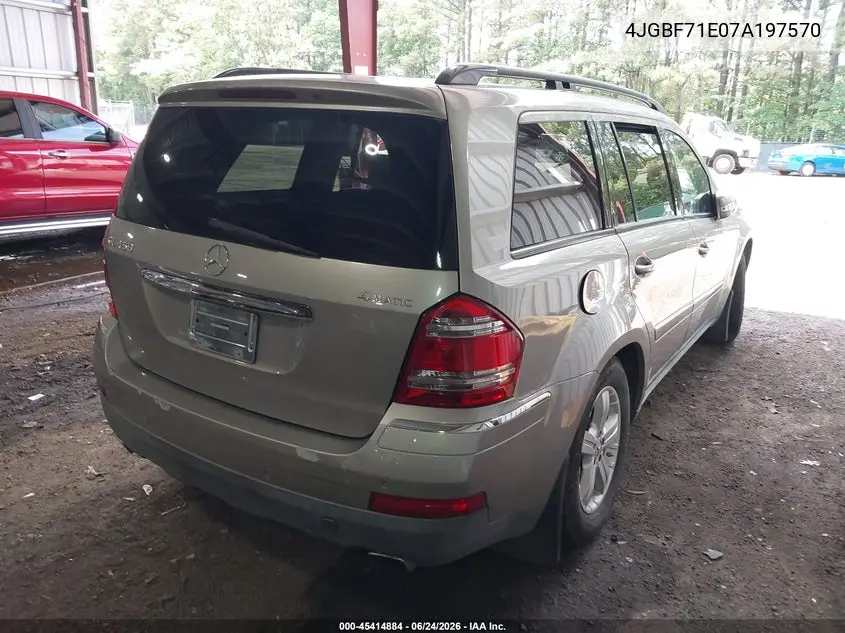 2007 Mercedes-Benz Gl 450 4Matic VIN: 4JGBF71E07A197570 Lot: 45414884
