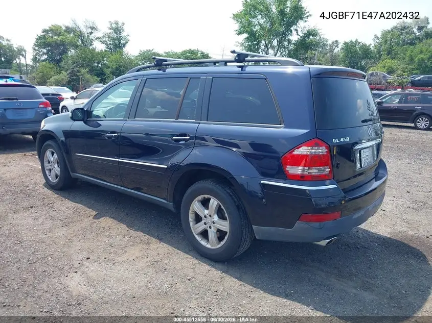 2007 Mercedes-Benz Gl 450 4Matic VIN: 4JGBF71E47A202432 Lot: 45512556