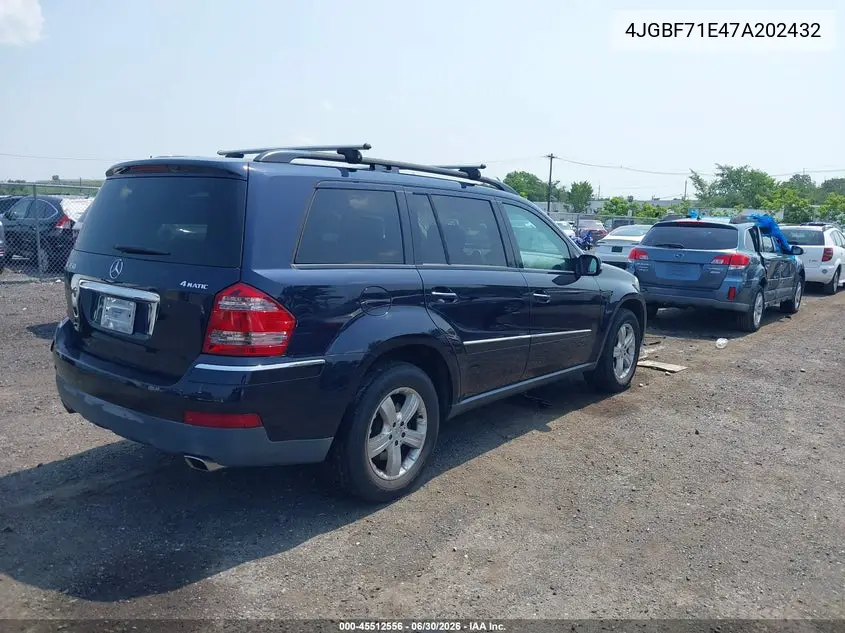 2007 Mercedes-Benz Gl 450 4Matic VIN: 4JGBF71E47A202432 Lot: 45512556